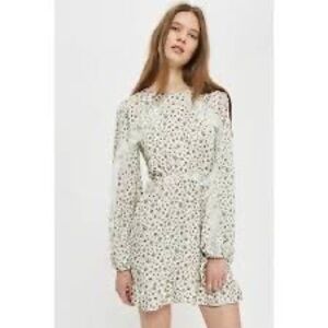 Topshop ditzy floral lace detailed dress